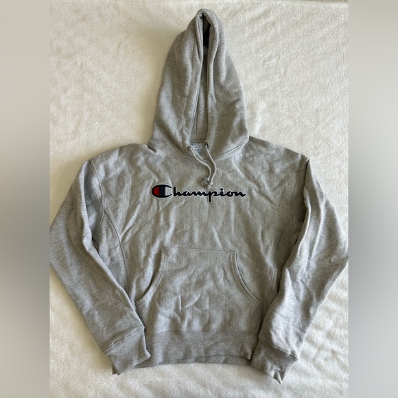 Champion Hoodie with Embroidered logo - Grey - Picture 5 of 5